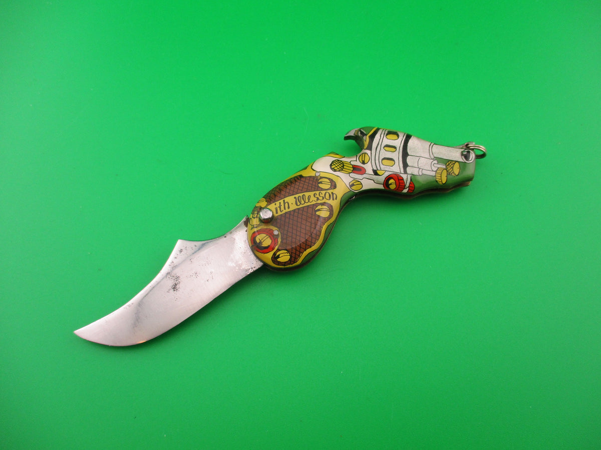 Tiny Russian RPK 12cm Smith & Wesson artwork vintage automatic knife