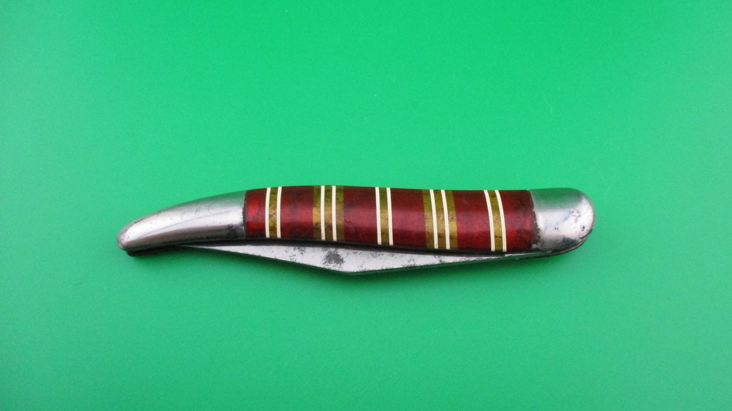 Hammer Brand Imperial Toothpick Candystripe 1950s vintage switchblade knife