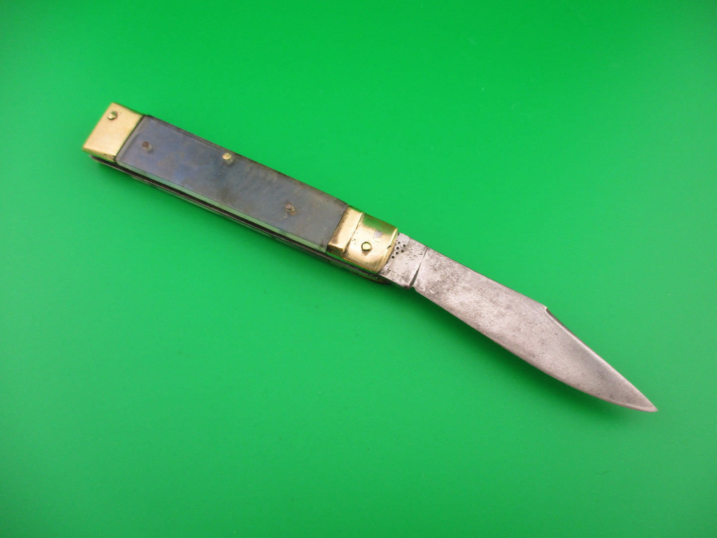 Master 19cm Japanese Lever Blue Brass vintage automatic knife