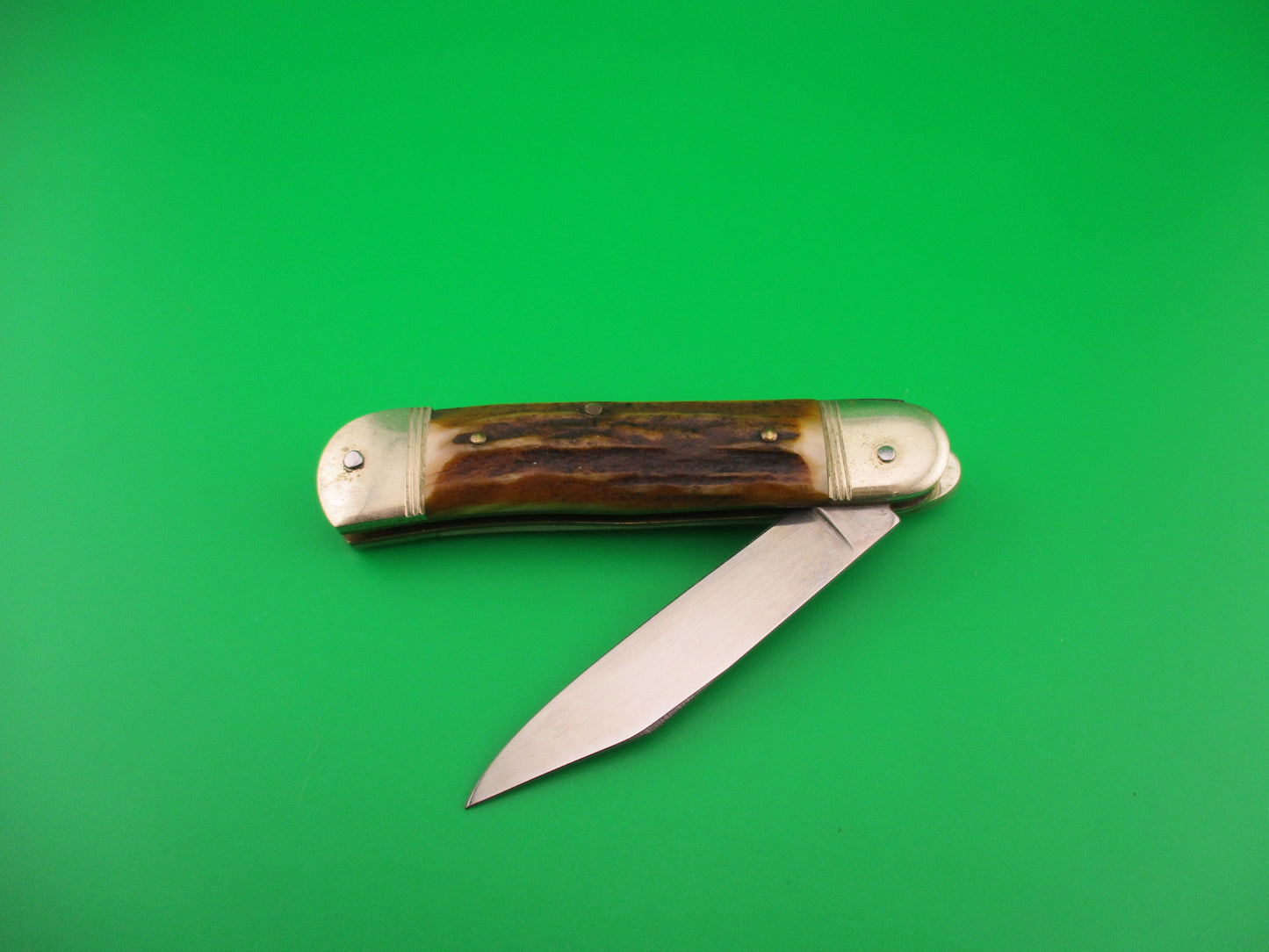 Hubertus Liliput 8cm German Lever Stag vintage automatic knife