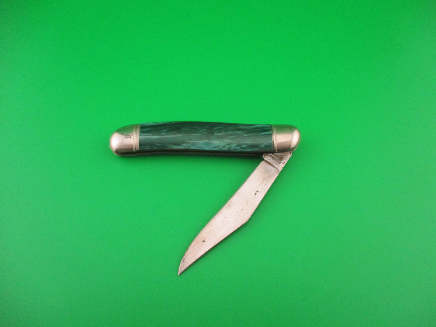 Hammer Brand Imperial Serpentine Jack Green pearl vintage switchblade knife