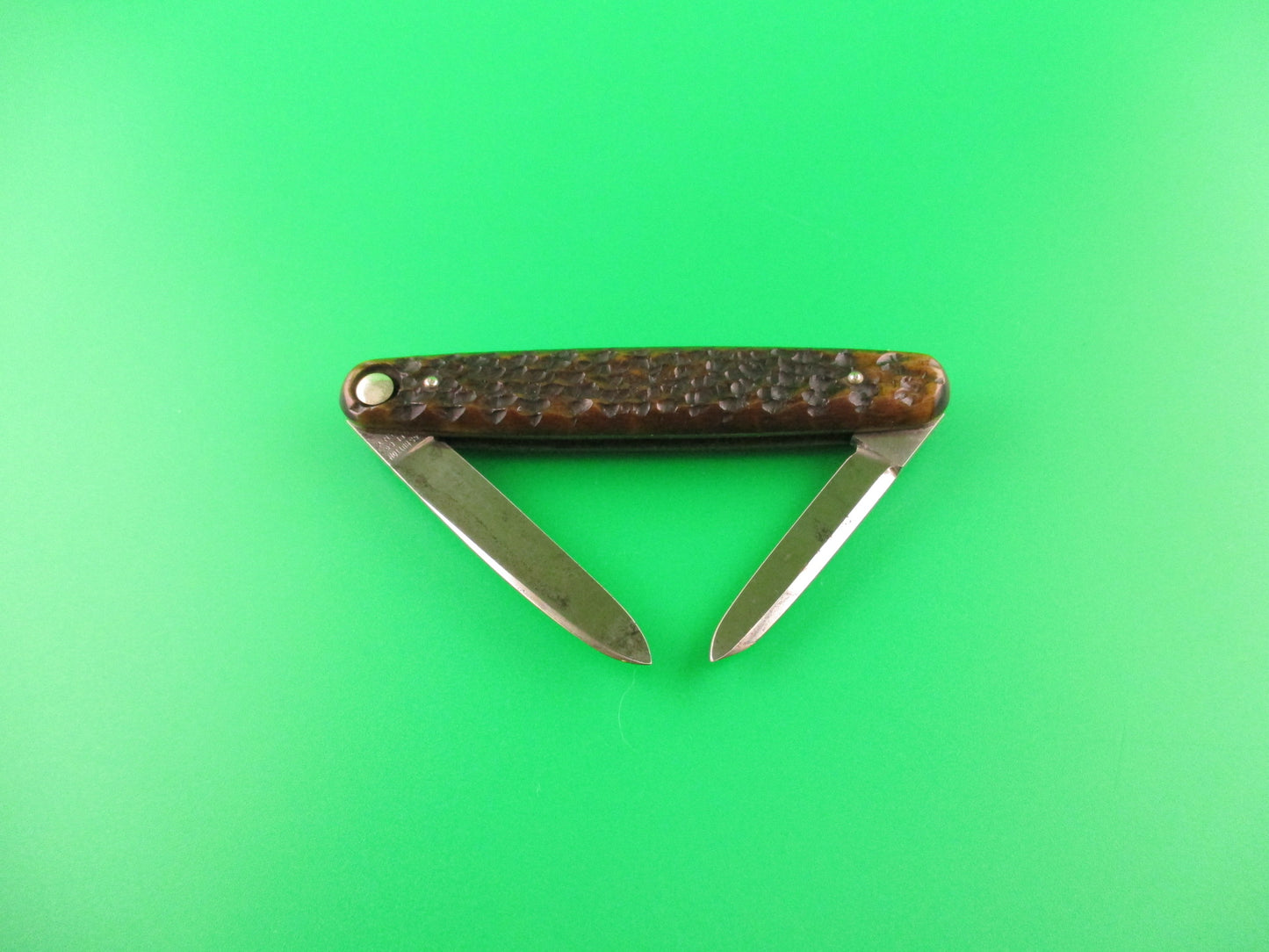 Press Button Knife Co Medium double etched FIRTH'S STEEL antique automatic knife