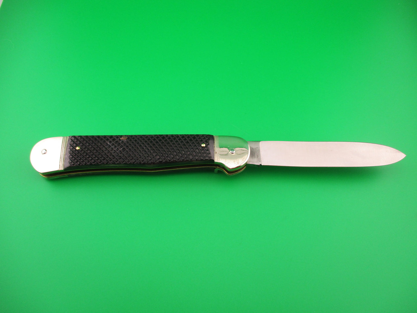 Hubertus SOLINGEN 13cm German Lever Black checkered large automatic knife