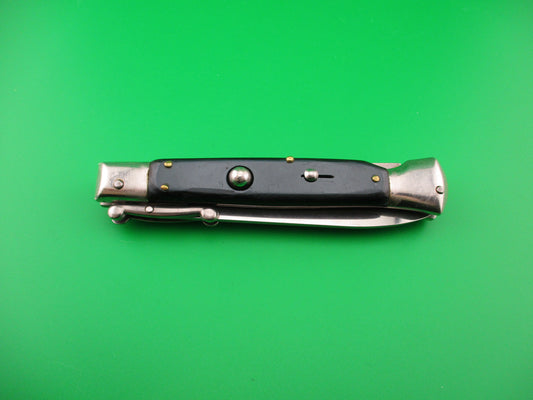 AKC ITALY 23cm Italian Swing Guard Blue/green Acrylic vintage automatic knife