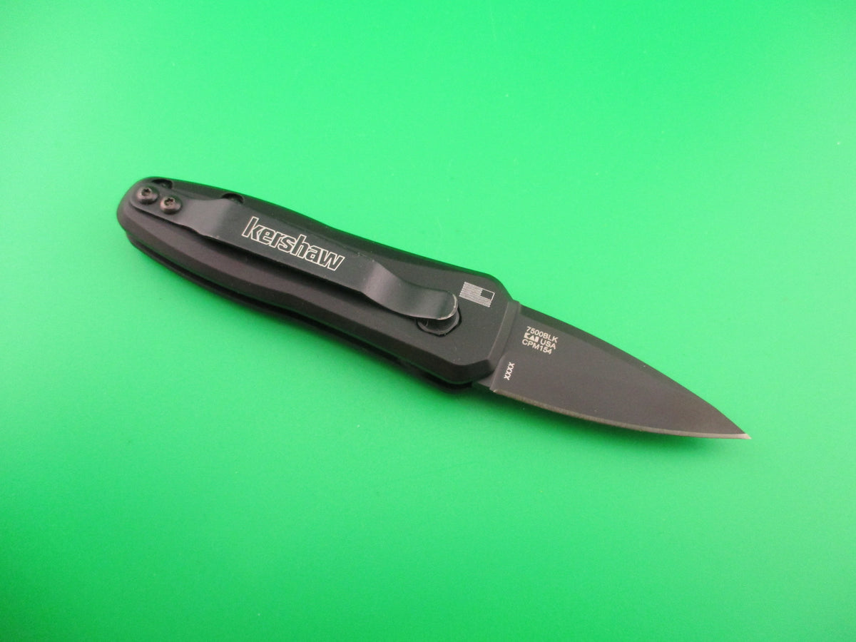 Kershaw Auto 7500BLK 5 1/8 inch Black spear point automatic knife like New Launch 4