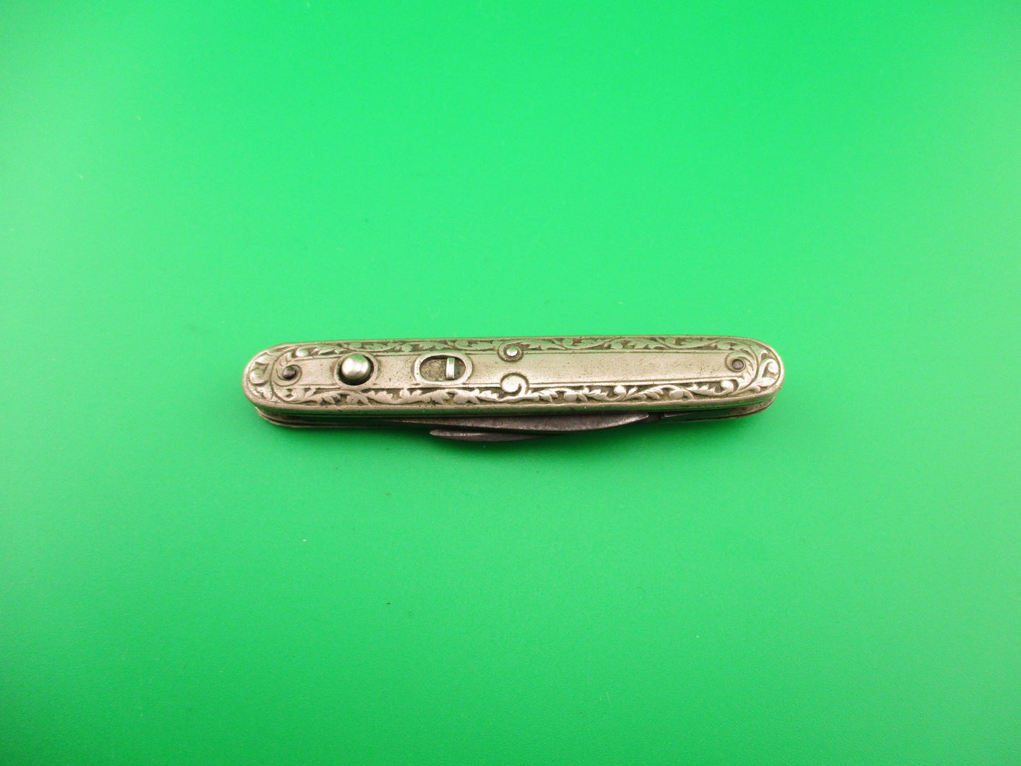 SCHRADE CUT CO German Silver Small double Vintage automatic knife