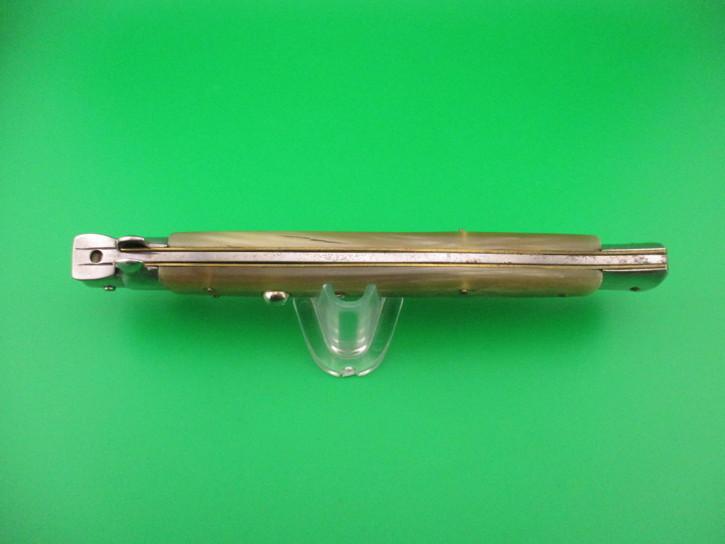 AKC 33cm Italian Swivel Bolster Honey & Cream automatic knife vintage 1990s