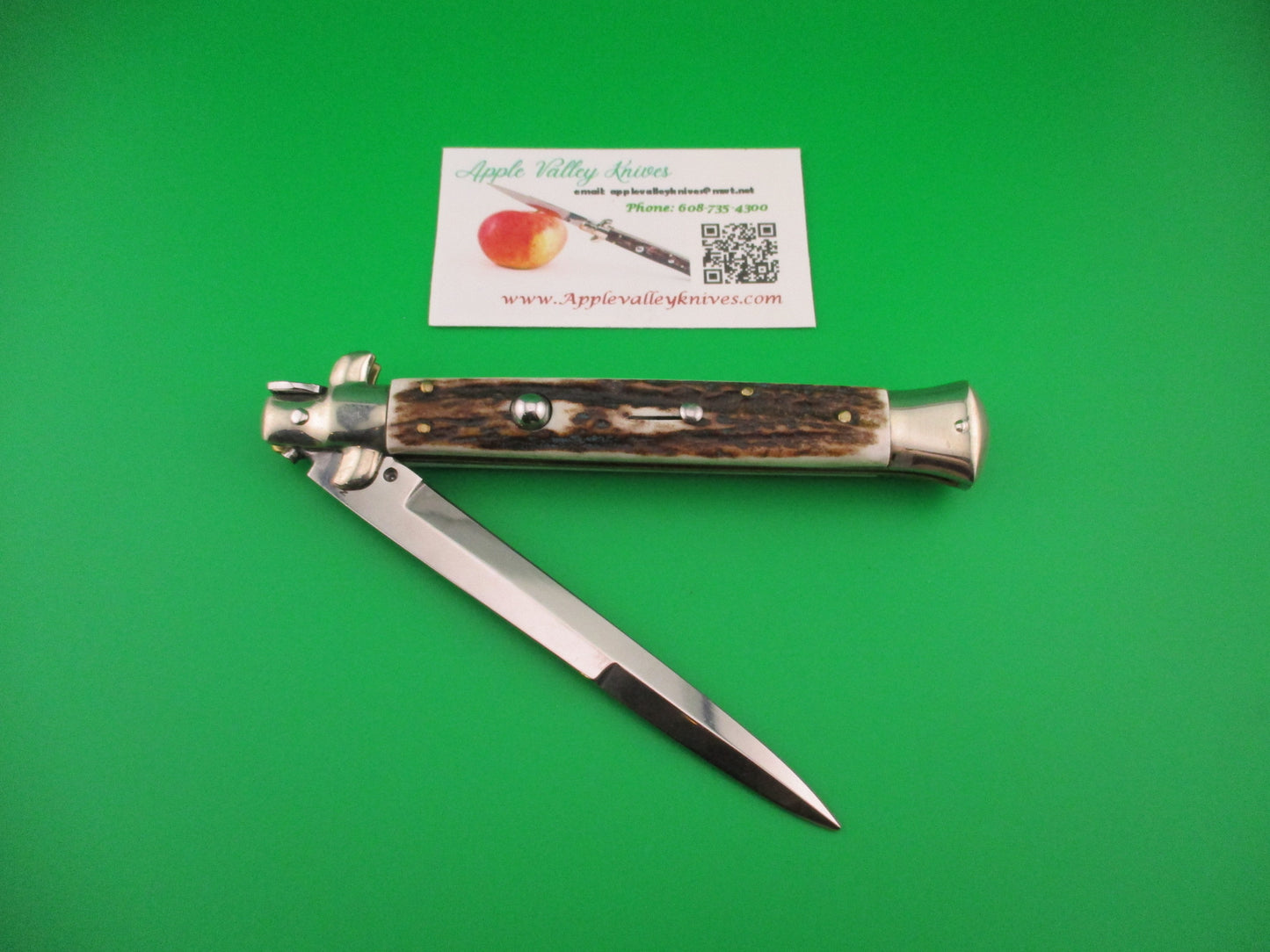 z AGA CAMPOLIN MANIAGO ITALY 2017 28cm Italian Picklock stag automatic knife