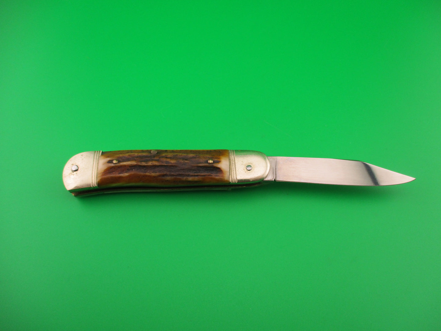 Hubertus Liliput 8cm German Lever Stag vintage automatic knife