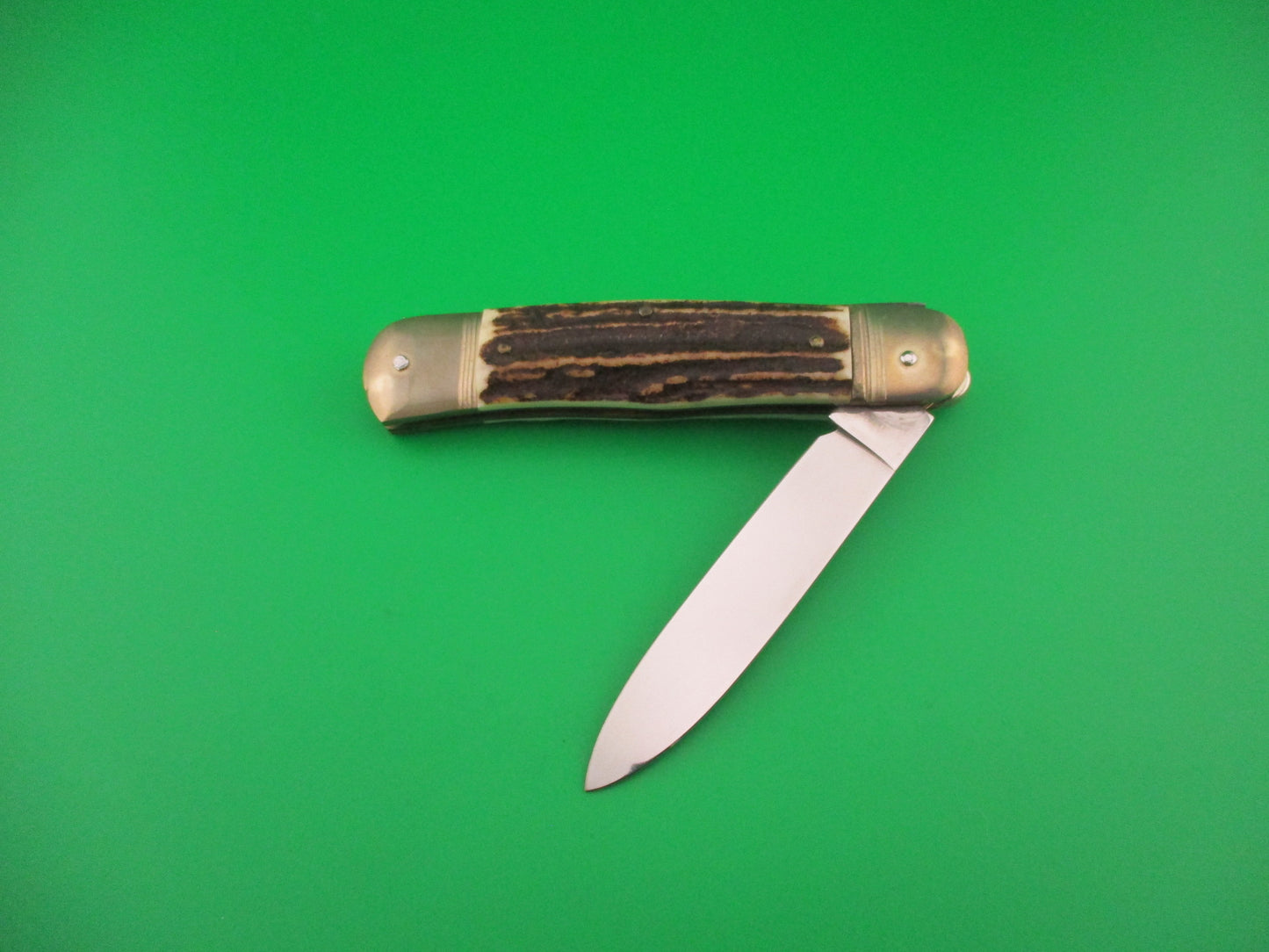 Hubertus SOLINGEN 11cm West German Lever Stag Camper automatic knife