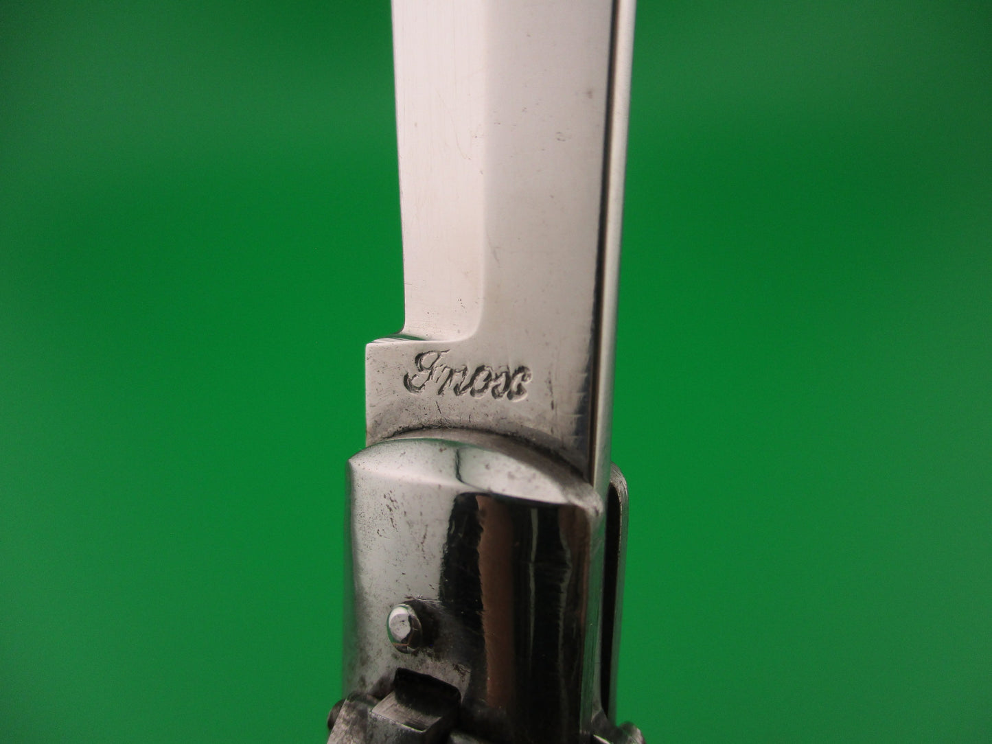 Inox 19cm Italian Fishtail Lever Stainless Horn Vintage automatic knife