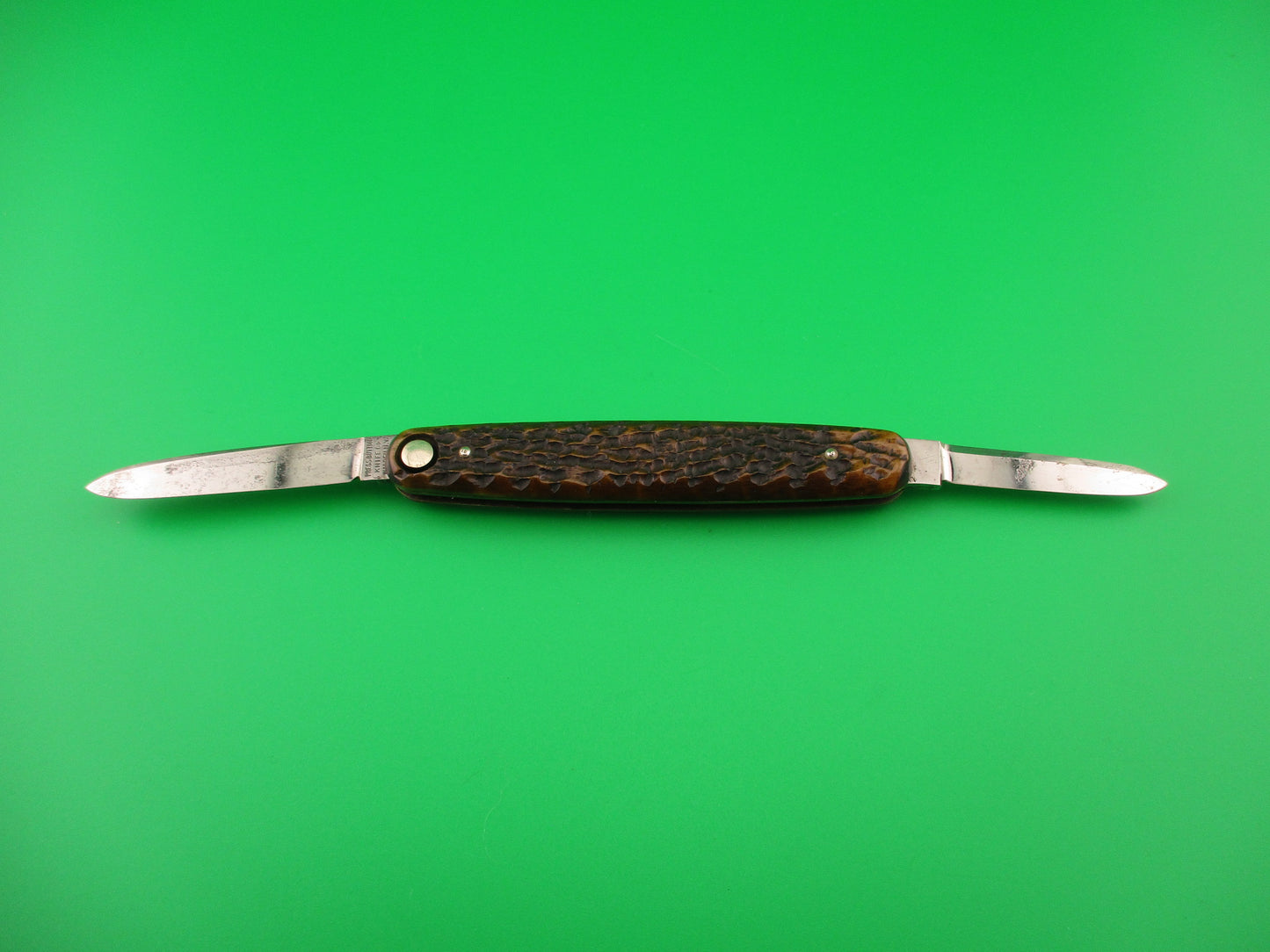 Press Button Knife Co Medium double etched FIRTH'S STEEL antique automatic knife
