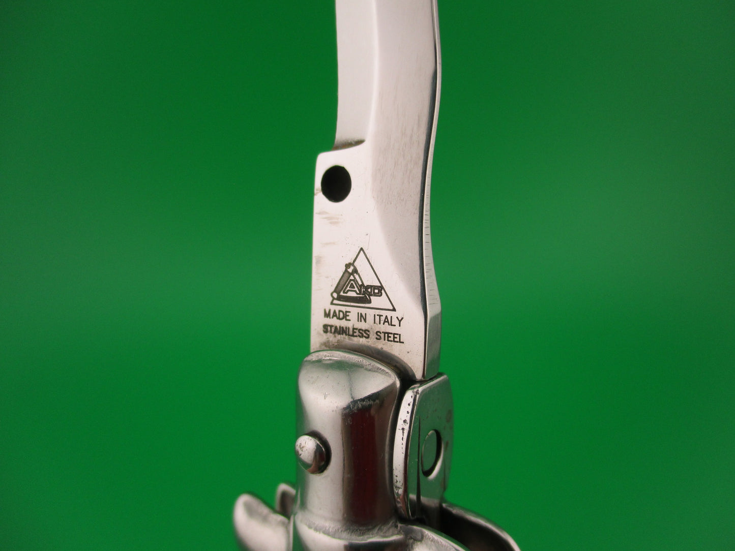 AKC MADE IN ITALY 18cm Italian Stag swivel bolster KRIS blade automatic knife