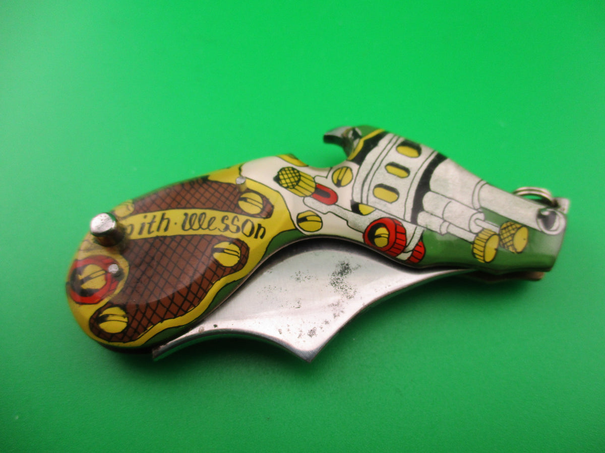 Tiny Russian RPK 12cm Smith & Wesson artwork vintage automatic knife