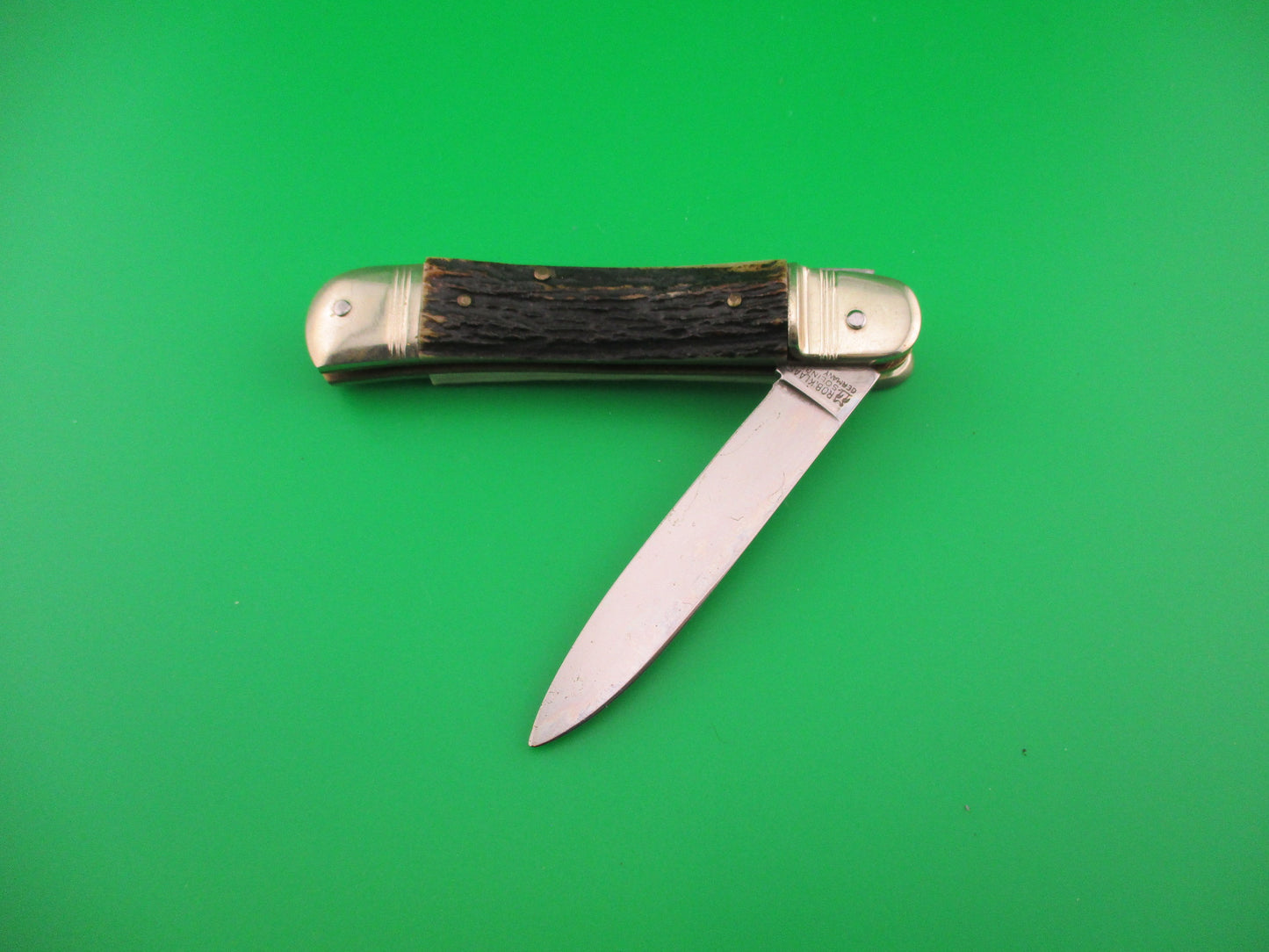 ROSTFREI KISSING CRANE 10cm German Lever Stag Vintage automatic knife