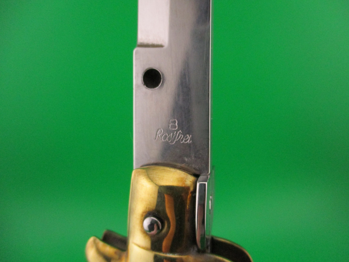 z B Rostfrei 33cm Italian Stiletto Siciliano Swivel bolster Wood & Brass automatic knife