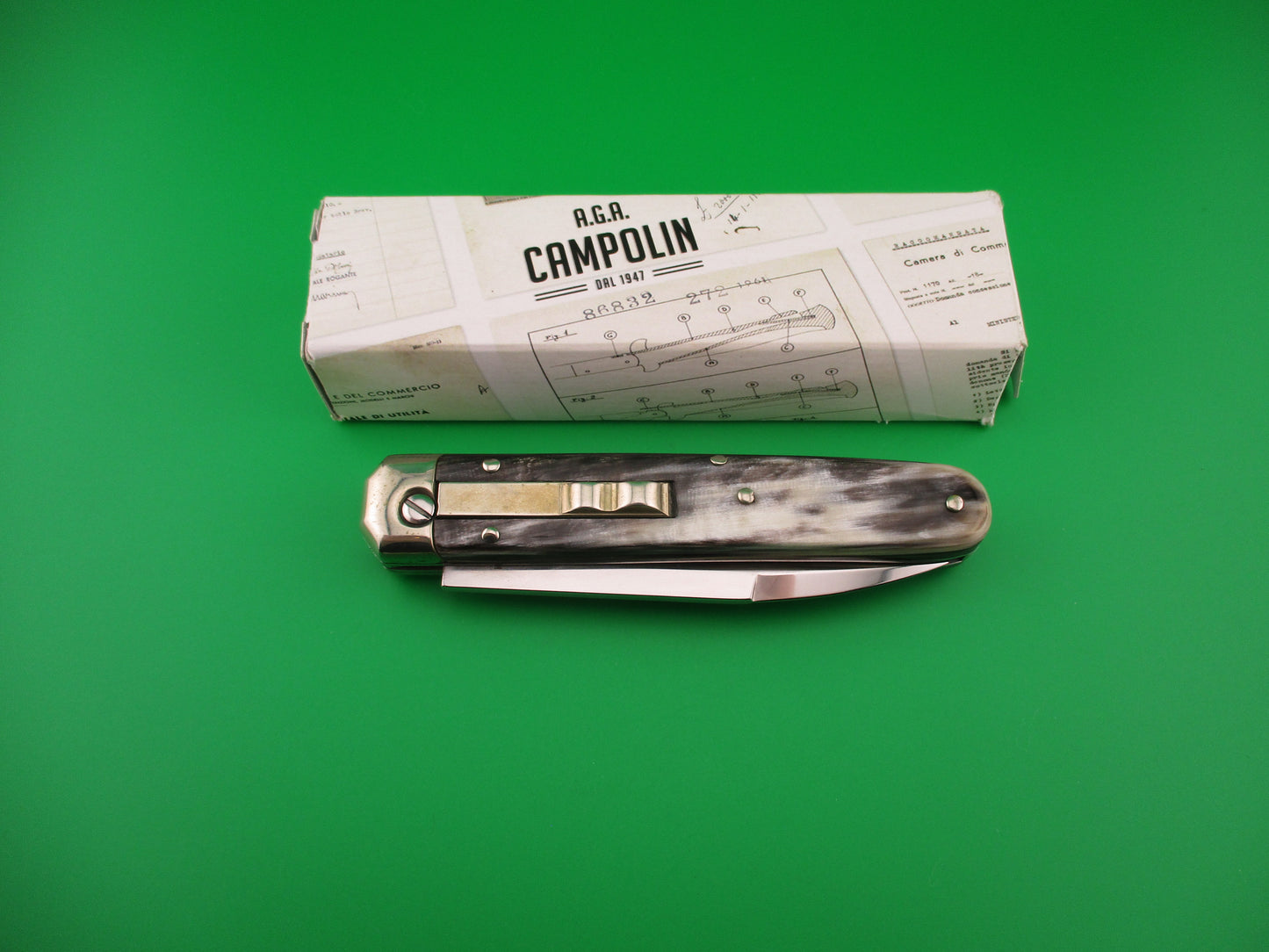 z AGA CAMPOLIN BARON 21cm Italian Brazilian horn Limited Edition 2022 Automatic knife