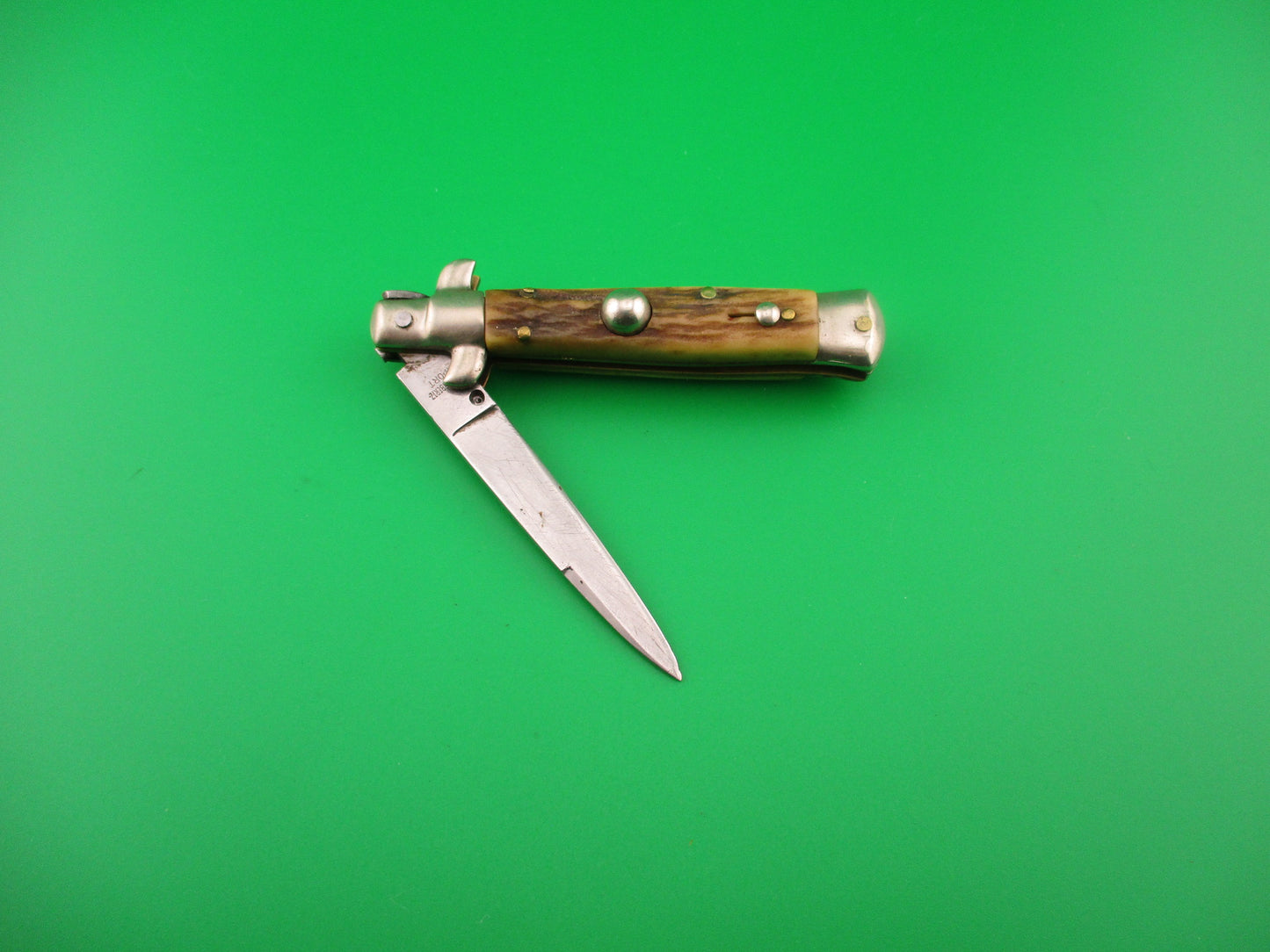 C JUL HERBERTZ IMPORT 14cm Italian Stag Transitional Swivel bolster switchblade