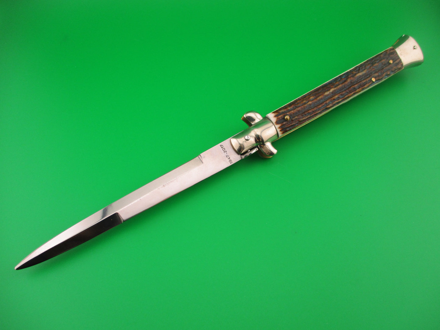 z AGA CAMPOLIN MANIAGO ITALY 2017 28cm Italian Picklock stag automatic knife