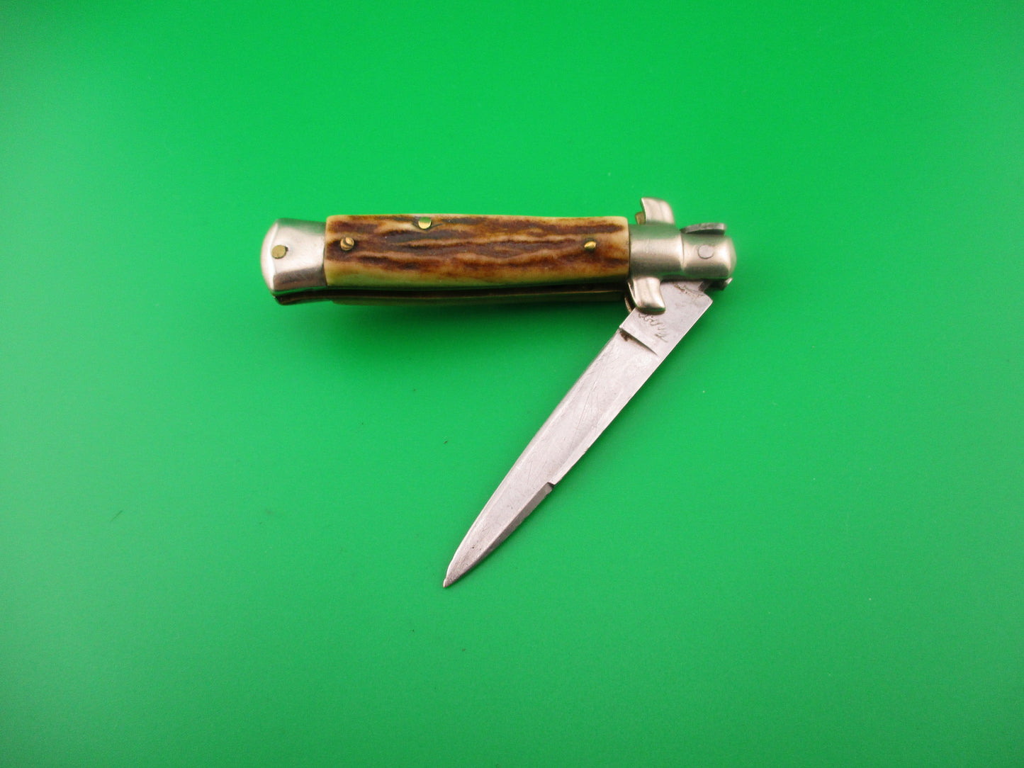 C JUL HERBERTZ IMPORT 14cm Italian Stag Transitional Swivel bolster switchblade