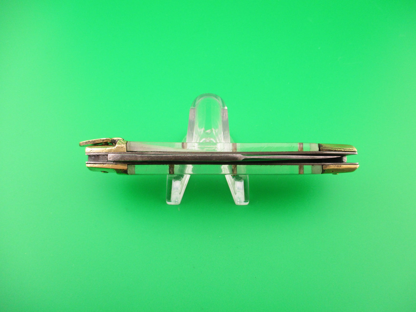 Master 19cm Japanese Lever Blue Brass vintage automatic knife