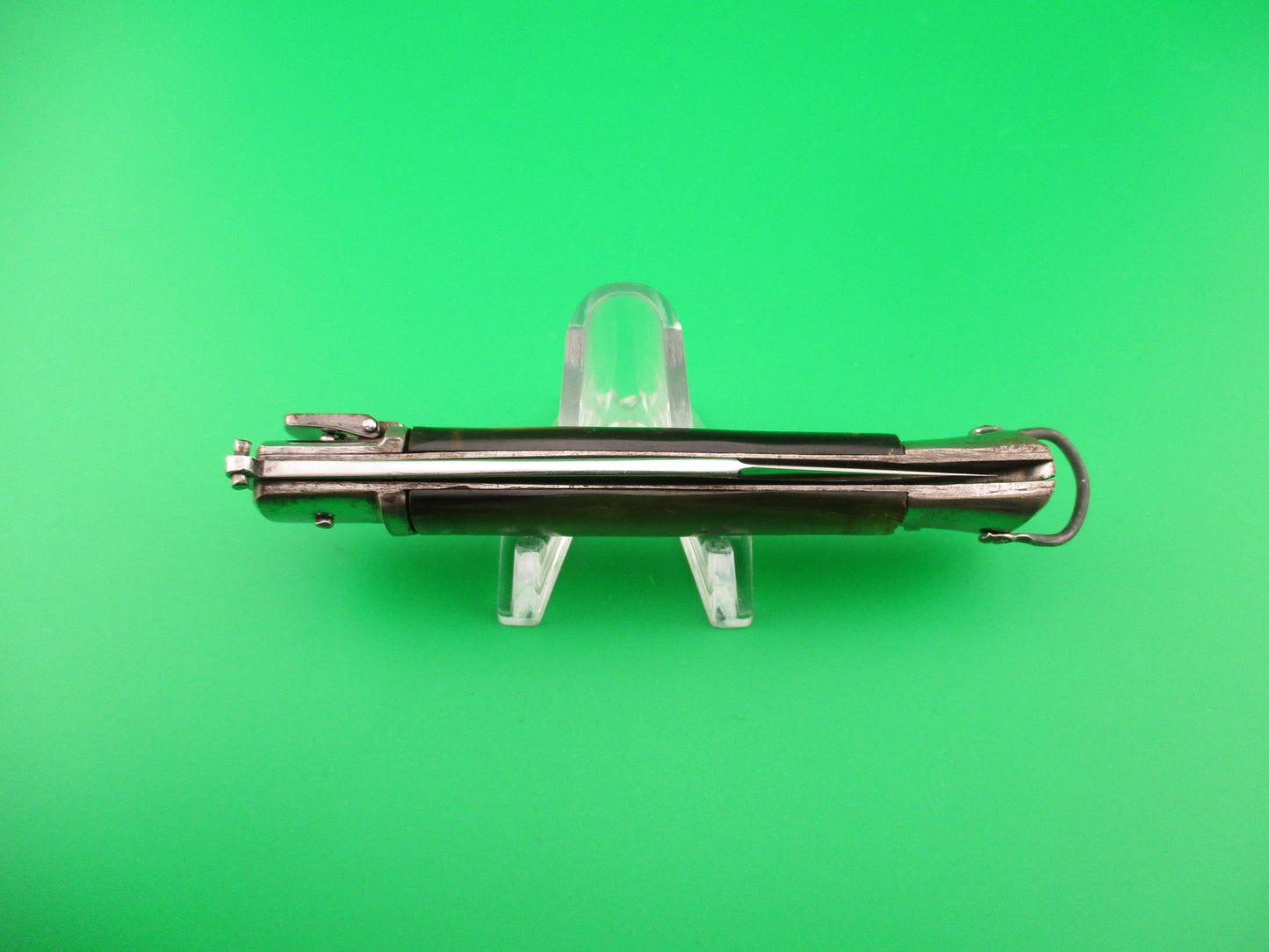 Inox 19cm Italian Fishtail Lever Stainless Horn Vintage automatic knife