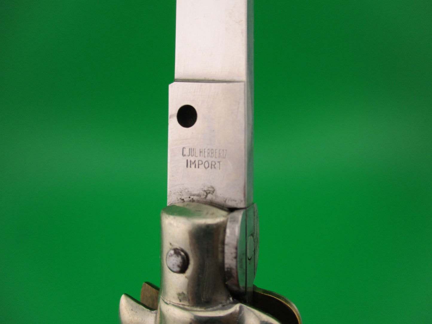 C. Jul Herbertz 21cm Italian Transitional Stiletto Stag Vintage 1960s automatic knife