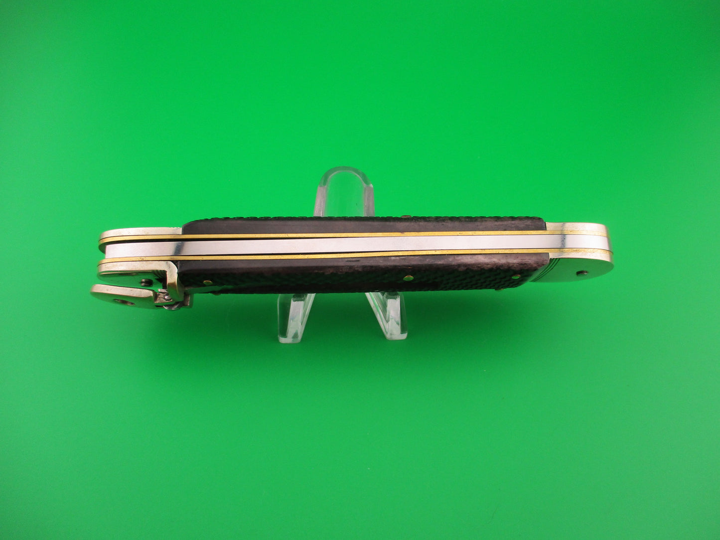 Hubertus SOLINGEN 13cm German Lever Black checkered large automatic knife