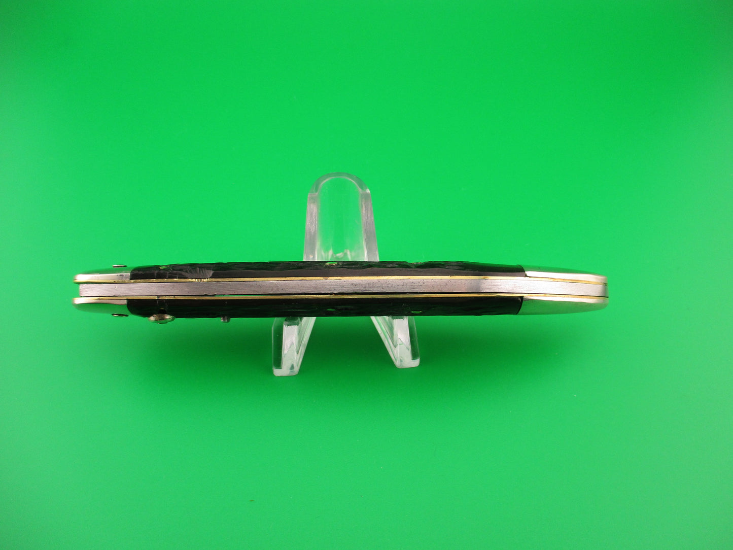 Queen Cutlery Co Titusville, PA Jet 25 Toothpick Black w/safety switchblade