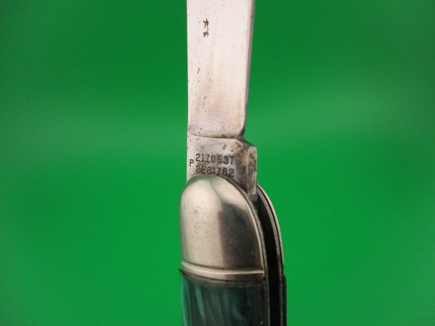 Hammer Brand Imperial Serpentine Jack Green pearl vintage switchblade knife
