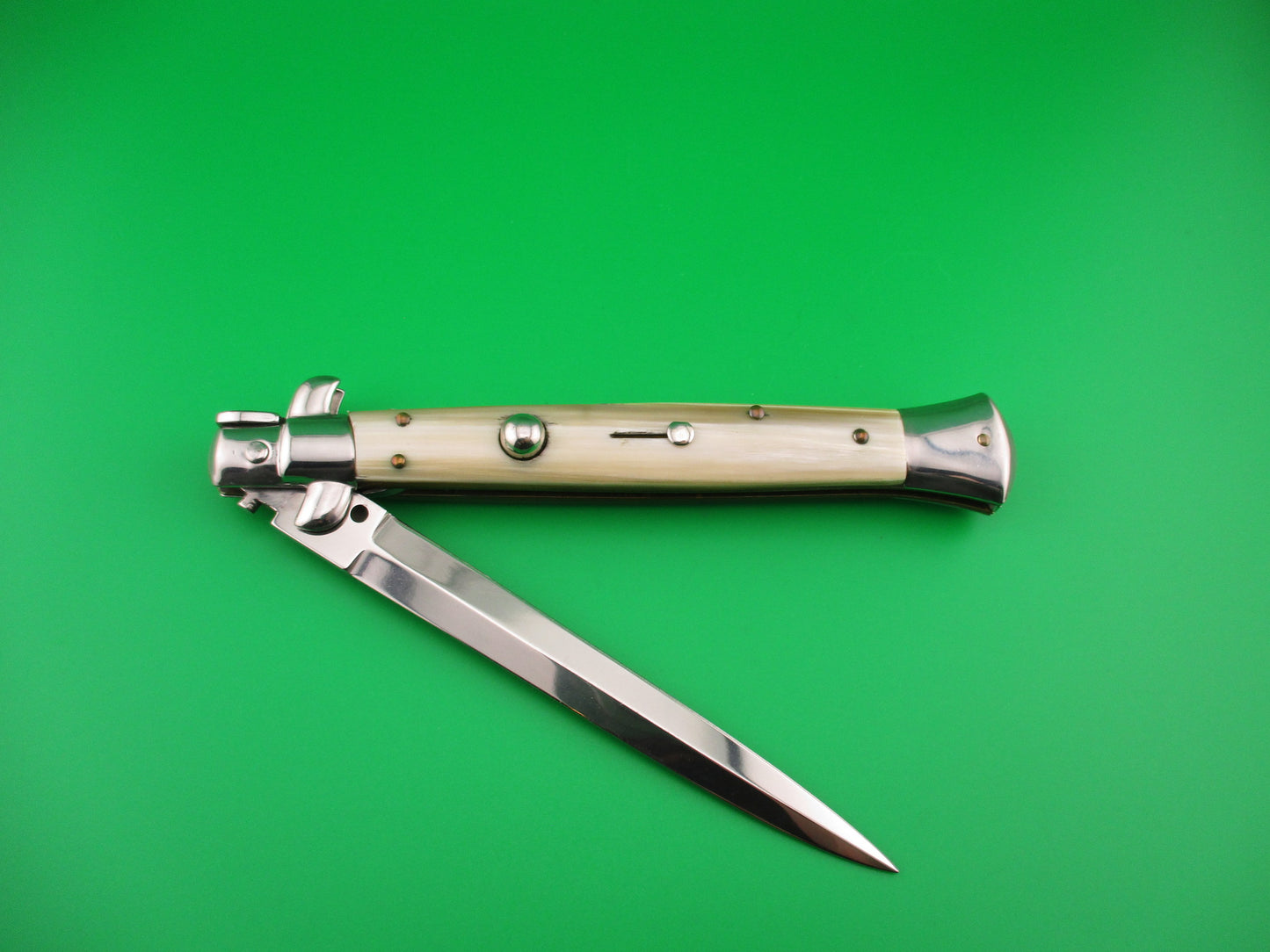 STILETTO ITALY 28cm Italian Stiletto Dagger Honey & Cream automatic knife