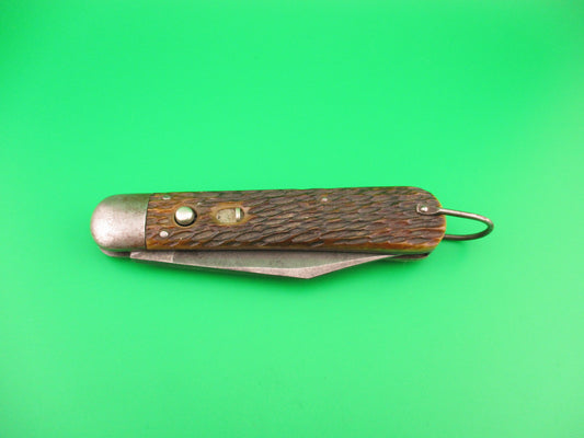 SCHRADE CUT CO M2 Bone WWII Paratrooper Military issue switchblade knife