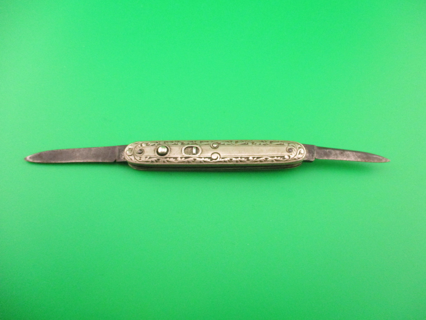 SCHRADE CUT CO German Silver Small double Vintage automatic knife