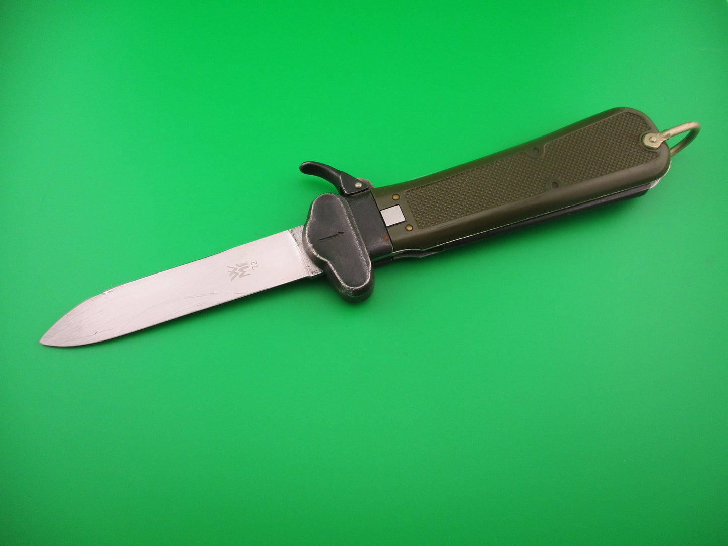 WMF BW 26cm German Military Vintage Take Down Gravity knife Green