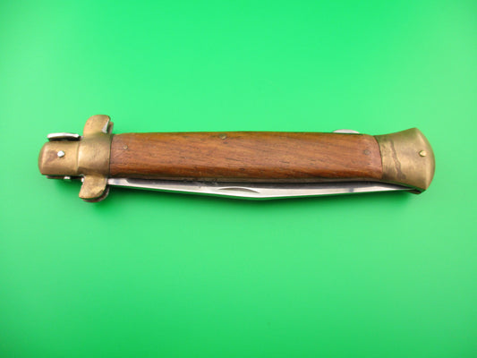 THUNDER ARIETE GROUP STAINLESS 38cm Italian Clip Wood Brass manual lockback folding knife