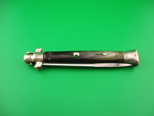 B SVOBODA ITALY 28cm Italian Picklock 1950s Bayonet & horn vintage automatic knife