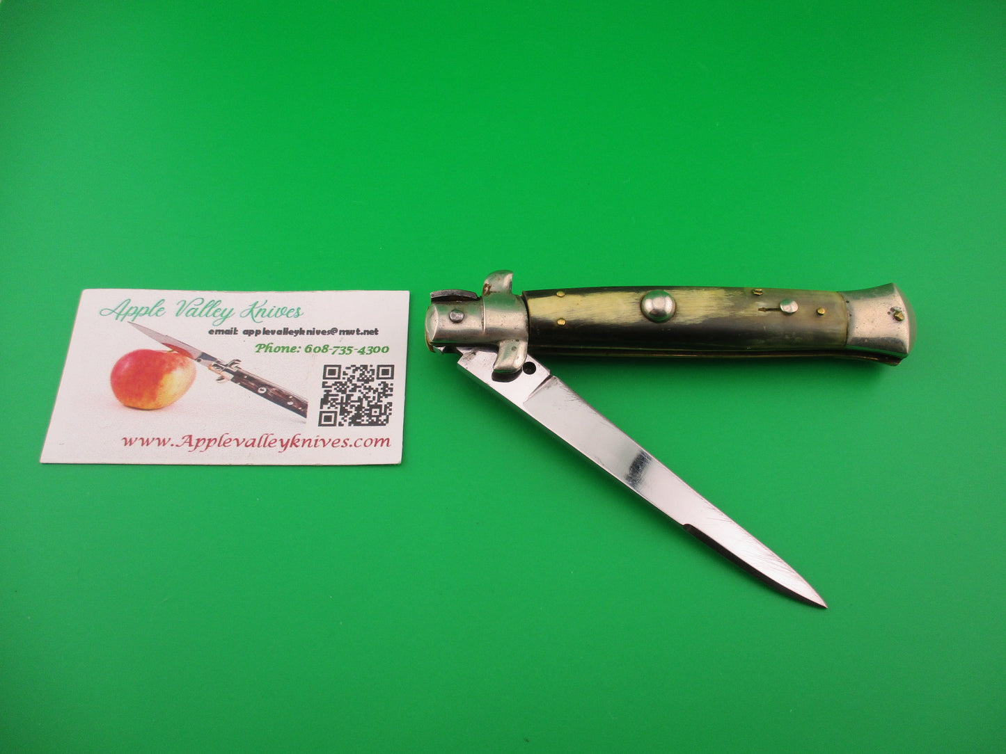 INOX 23cm Italian Transitional 1970s Vintage swivel bolster automatic knife
