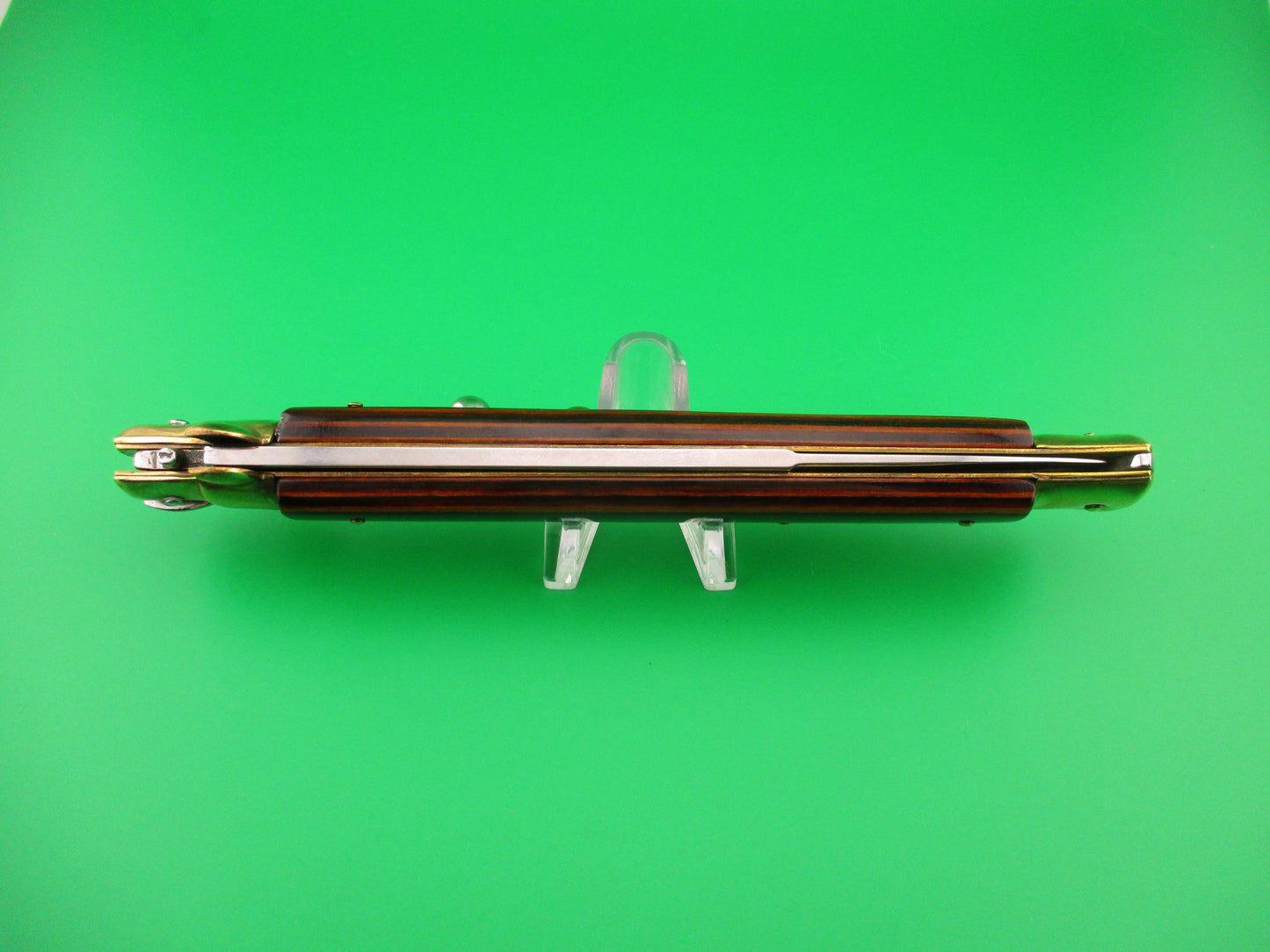 z B Rostfrei 33cm Italian Stiletto Siciliano Swivel bolster Wood & Brass automatic knife