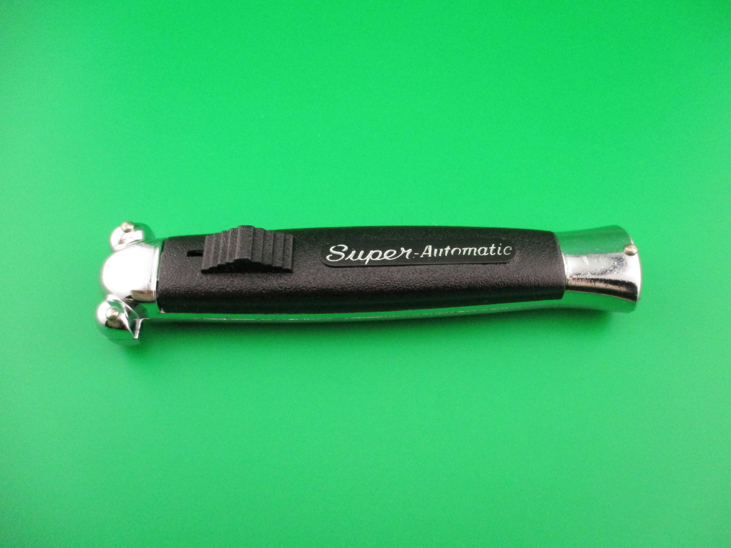 z STAINLESS STEEL 21cm BELL AC-80 Black Super Automatic Secret Agent knife NIB
