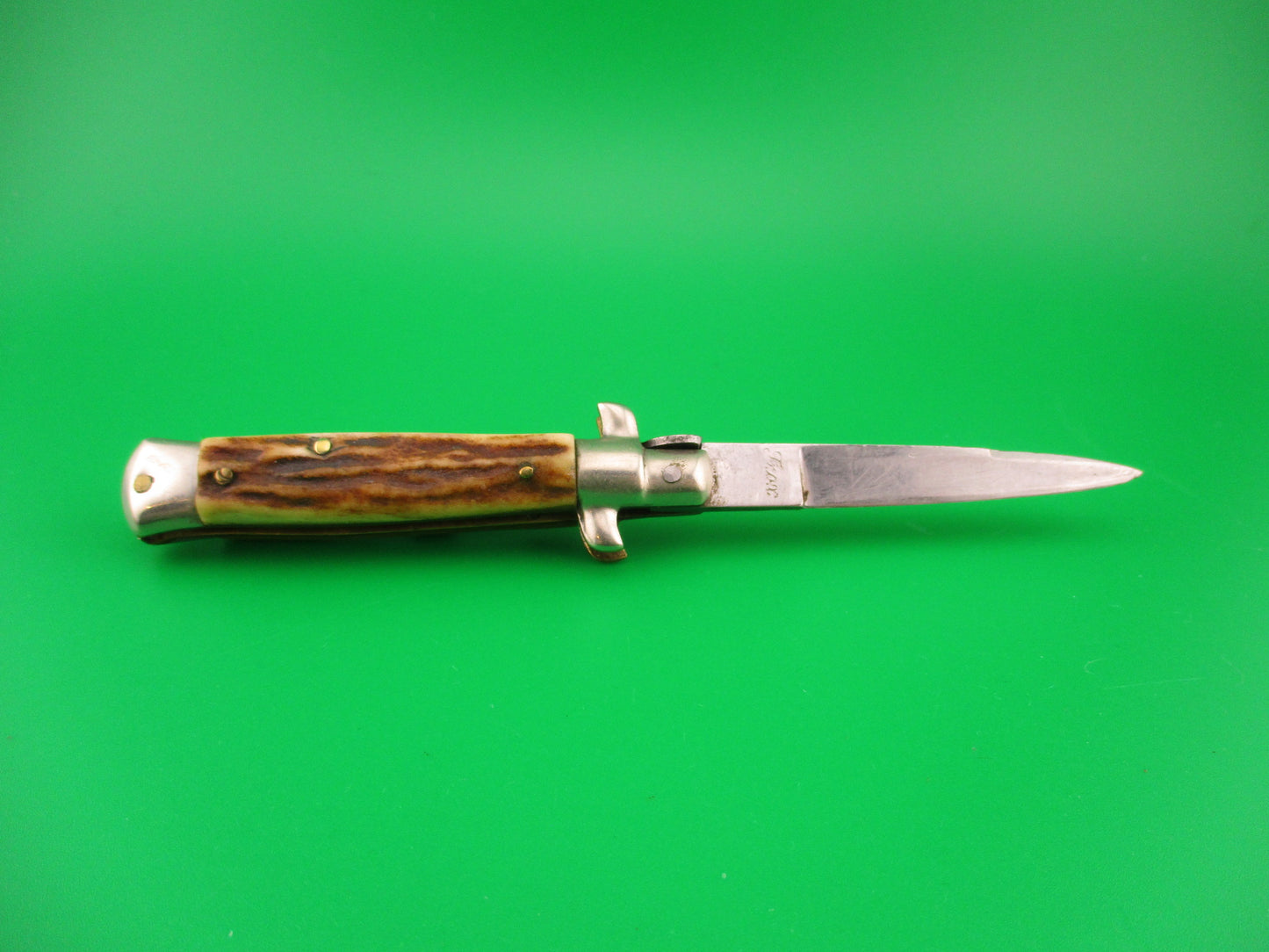 C JUL HERBERTZ IMPORT 14cm Italian Stag Transitional Swivel bolster switchblade