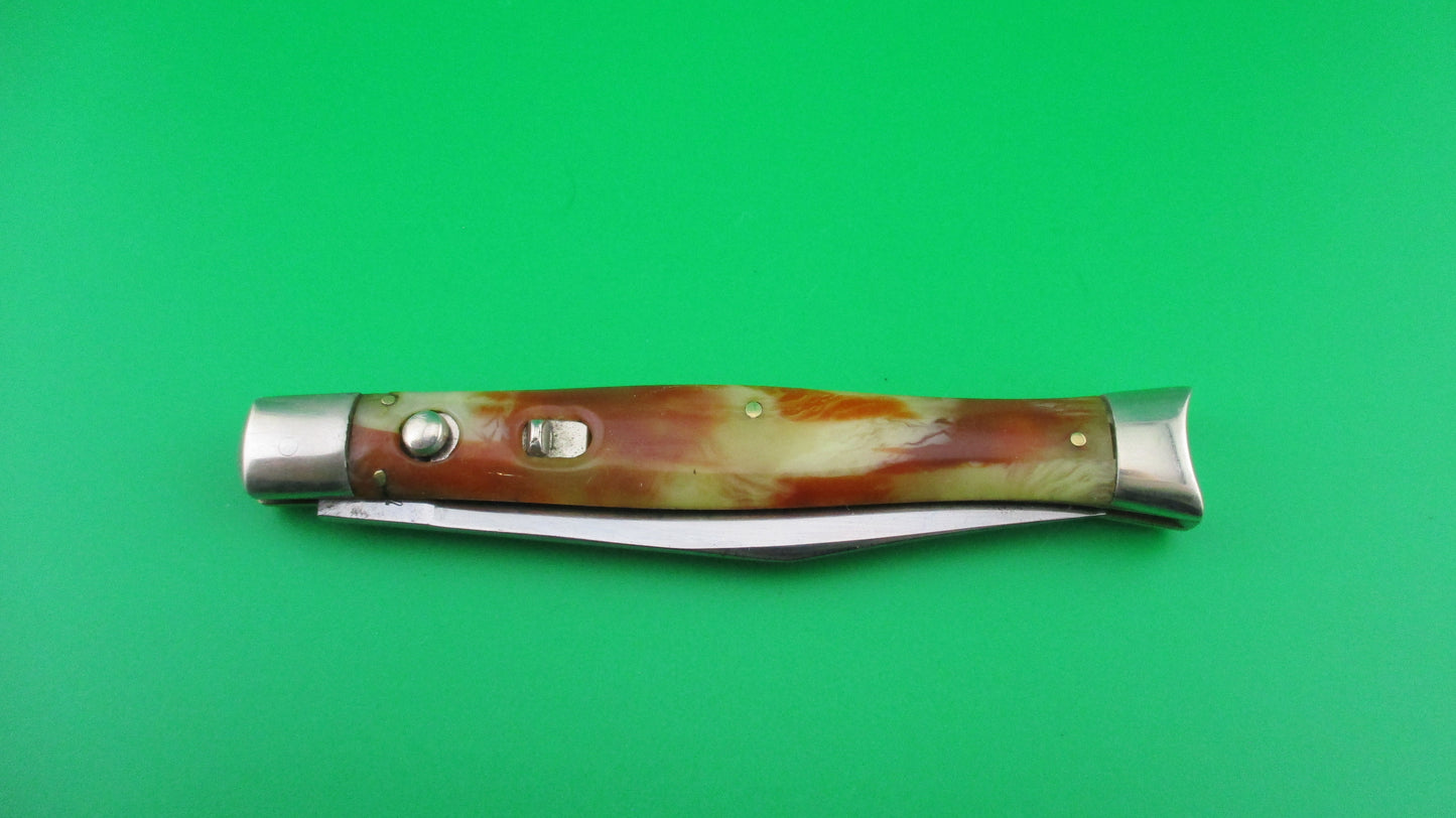 Remington R655 Fishtail Horn Pyralin 1940s vintage switchblade knife