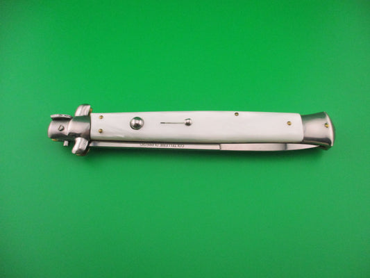 AB ITALY COLTELLERIE DI PREGIO MANIAGO 33cm Italian Swivel bolster Pearlex switchblade