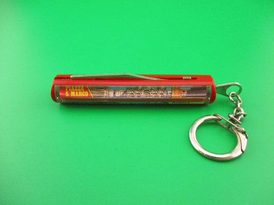 Piazza S. Marco Venizia 14cm Italian Souvenir Keychain automatic knife