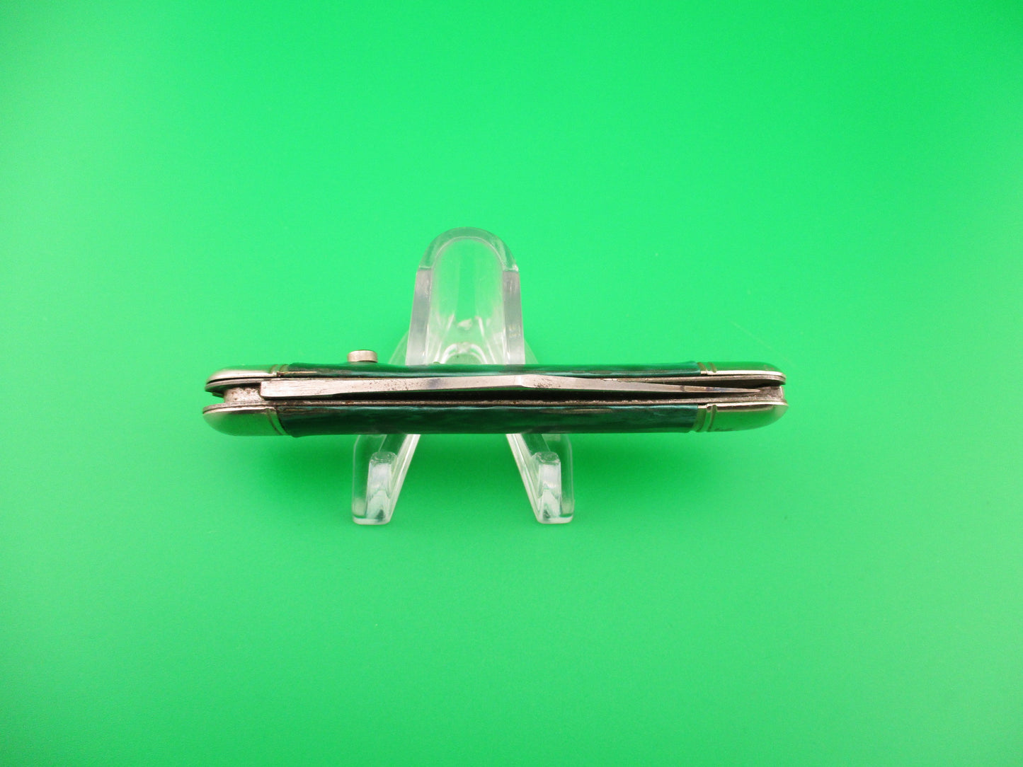 Hammer Brand Imperial Serpentine Jack Green pearl vintage switchblade knife