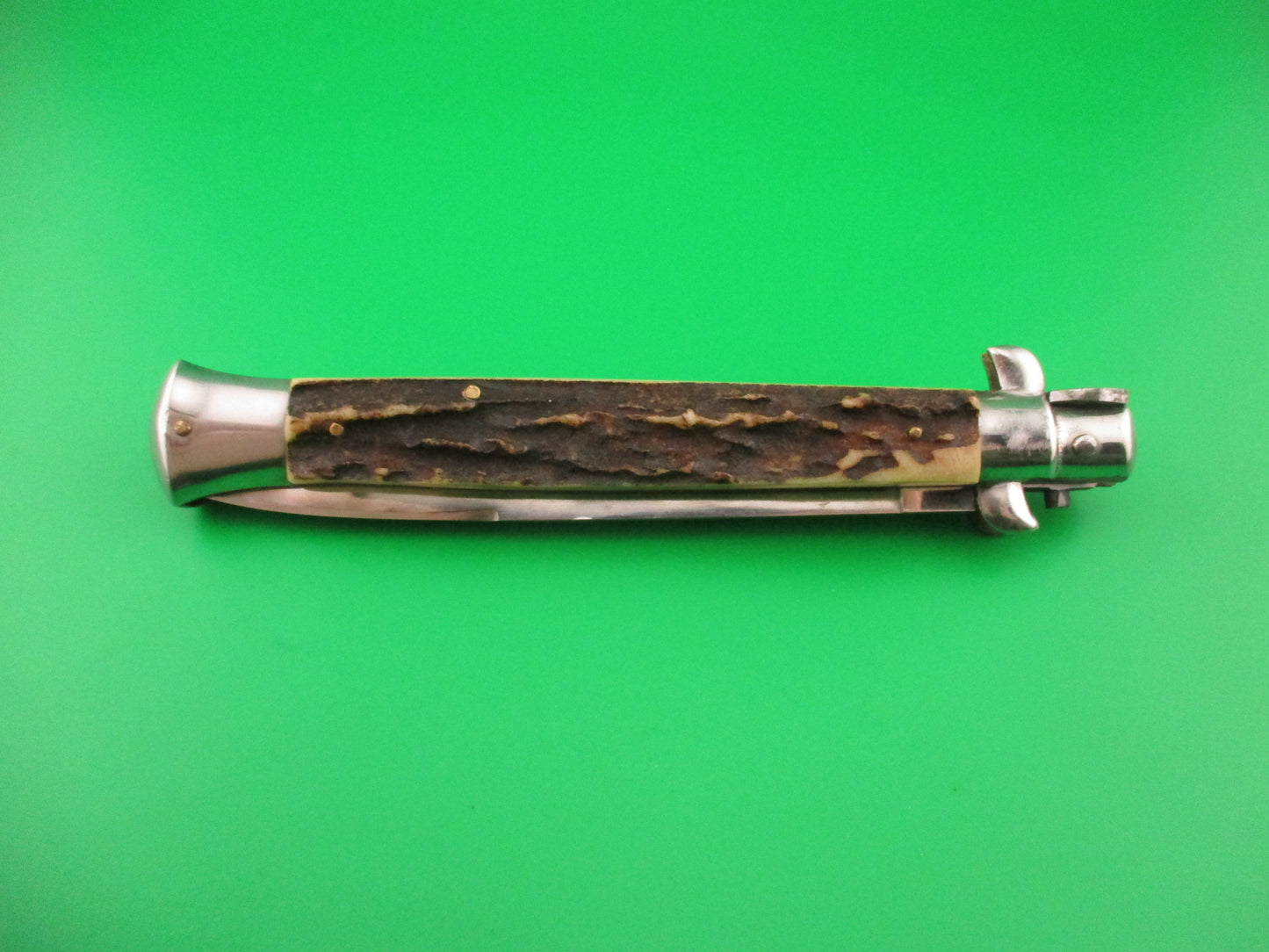 WANDY INOX 28cm Italian transitional Stag Swivel bolster vintage automatic knife