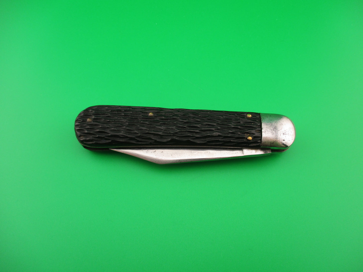SCHRADE WALDEN NY #155 Scout Black Stagged vintage automatic knife
