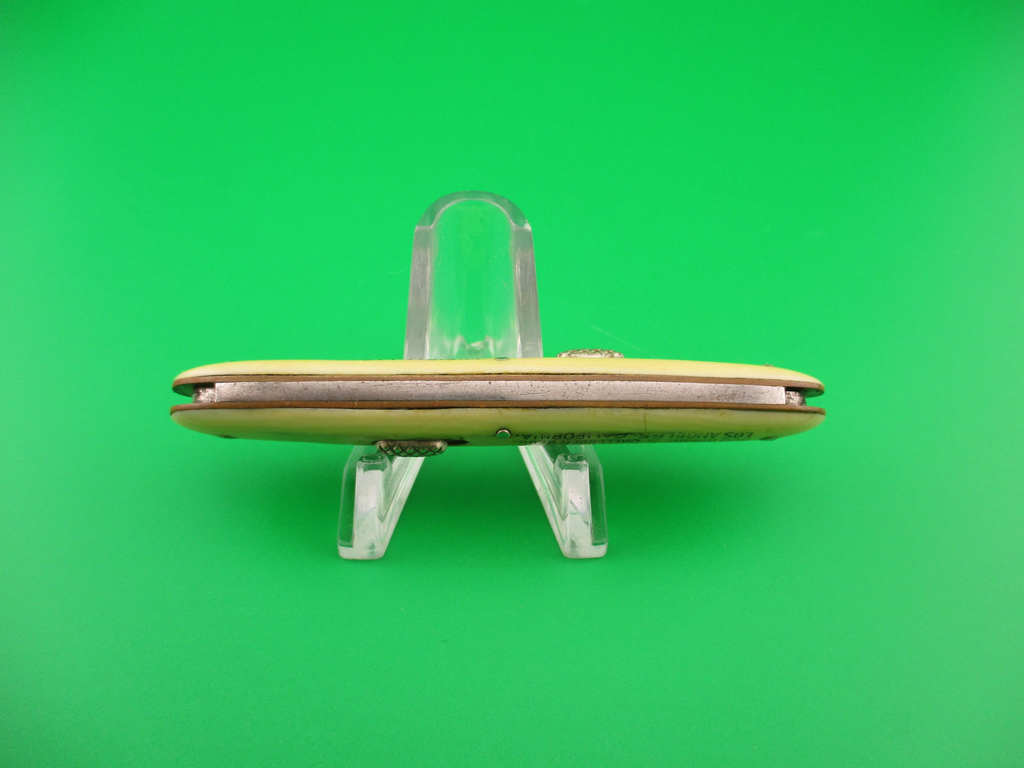 Flylock Double Ivory Celluloid Columbian Steel Tank Co automatic knife