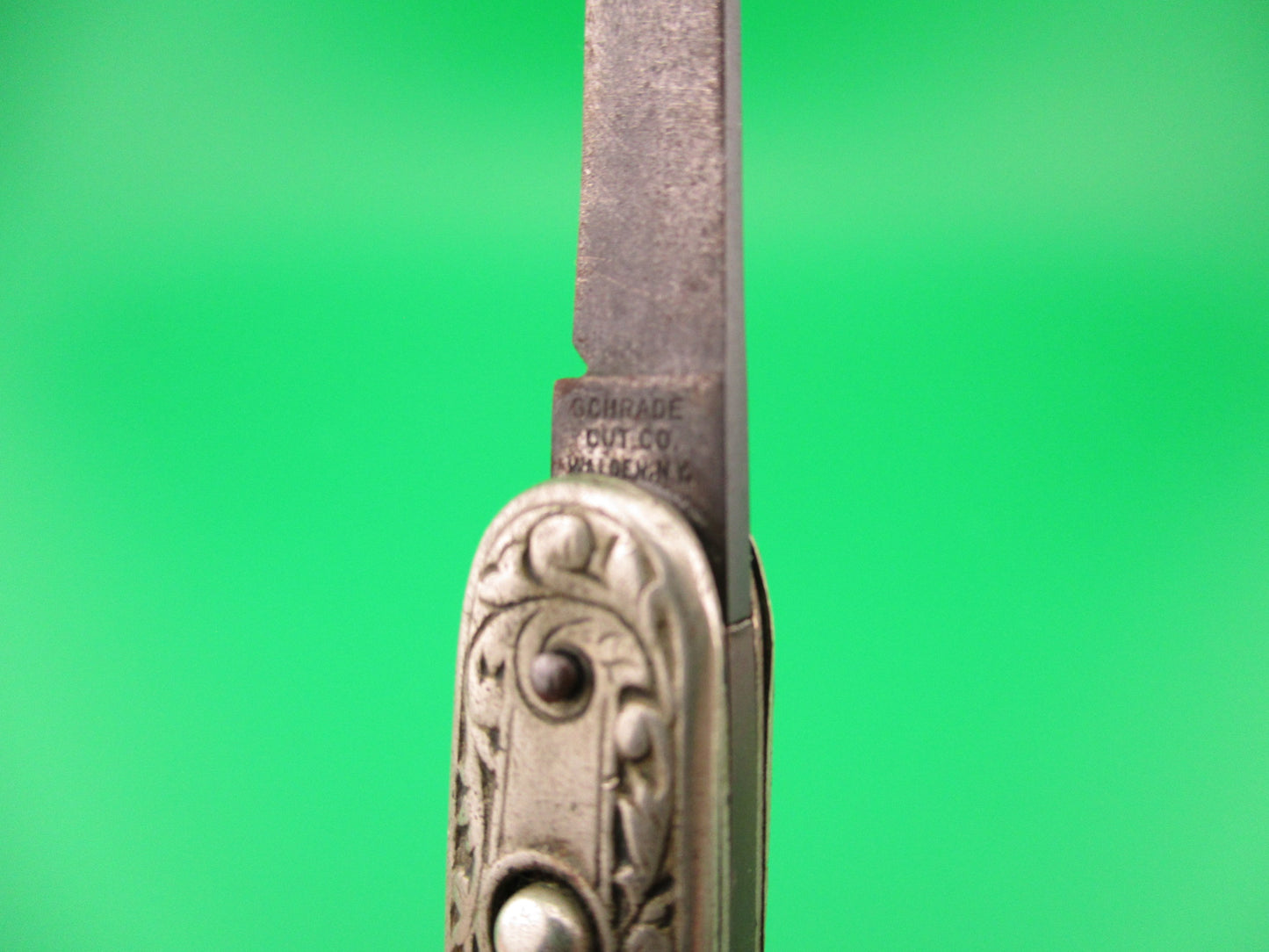 SCHRADE CUT CO German Silver Small double Vintage automatic knife