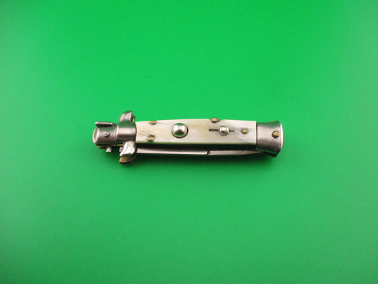 ROSTFREI 14cm Italian Swivel bolster Bayonet Horn automatic knife