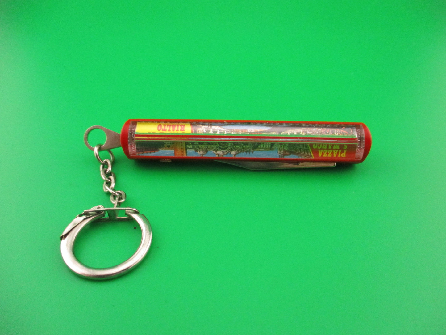 Piazza S. Marco Venizia 14cm Italian Souvenir Keychain automatic knife